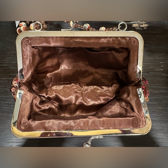 Petite jeweled sequin fabric evening beaded handled handbag. New - Picture 8 of 16